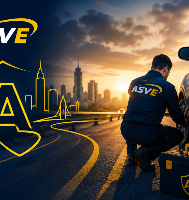 Asistencia vehicular en Colombia con técnico ASVE atendiendo un vehículo en carretera