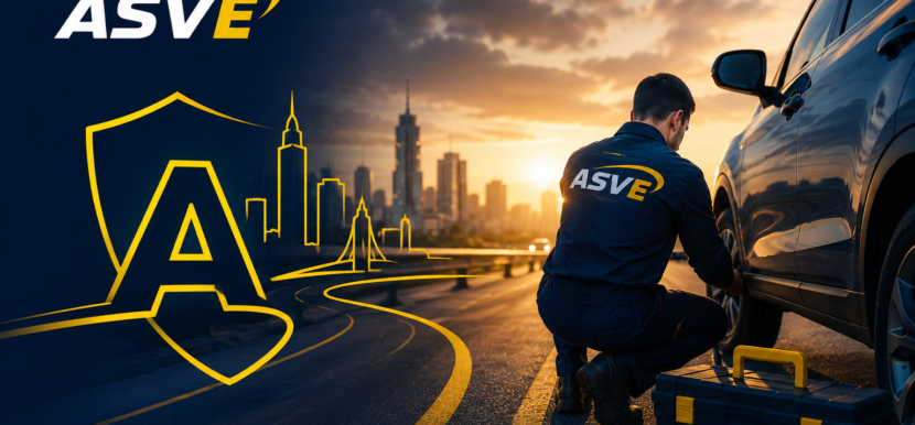 Asistencia vehicular en Colombia con técnico ASVE atendiendo un vehículo en carretera