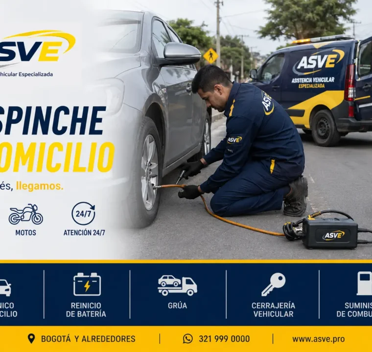 Despinche a domicilio para carros y motos en Bogotá con asistencia vehicular ASVE