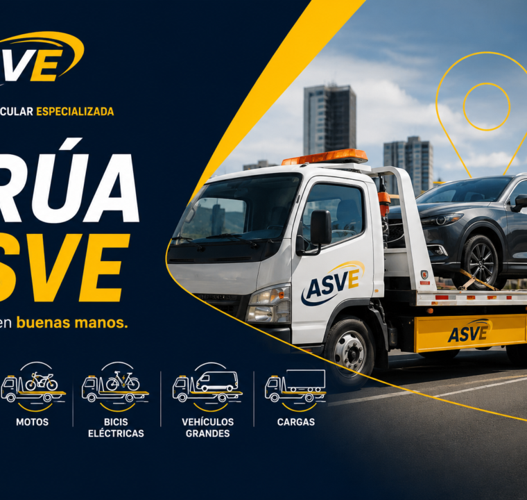 Grúa ASVE para carros, motos y vehículos inmovilizados