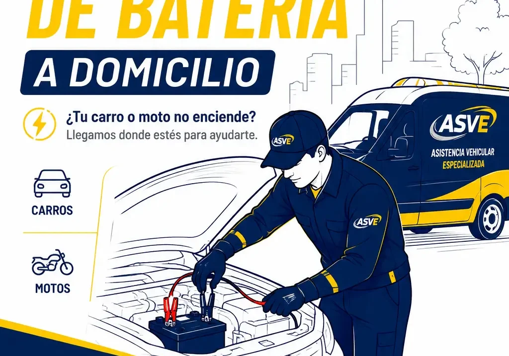 Reinicio de batería a domicilio para carros y motos con ASVE